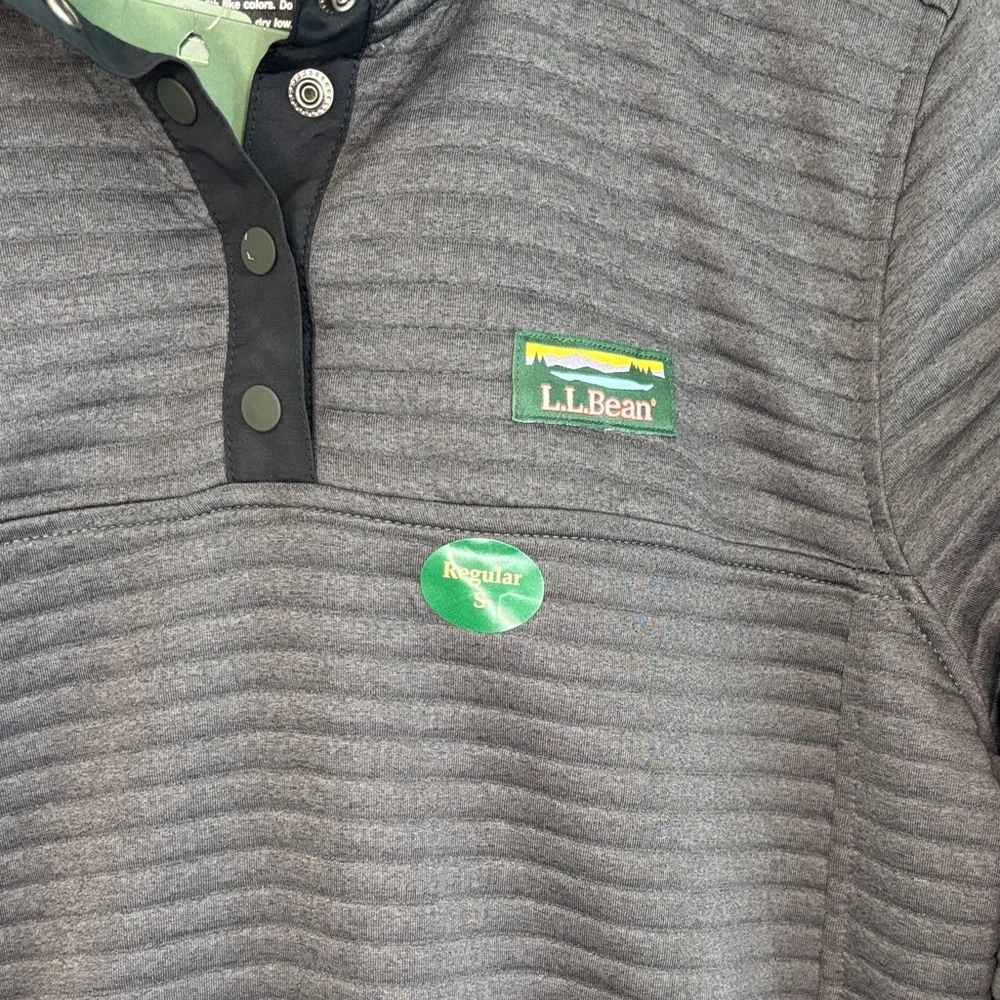 NWT L.L. Bean Alright  Knit Pullover Alley Gray Women's Jacket S - Picture 5 of 14